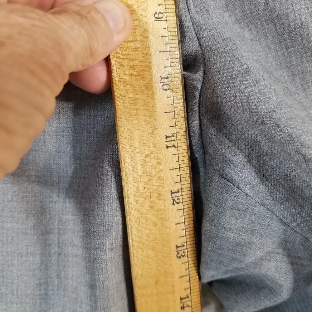 Peter Millar Pants‎ Mens 38 Gray Wool Blend Dress Slacks Flat Front Made Canada